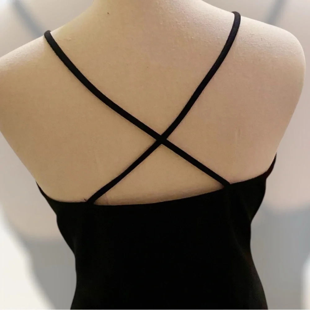 Windsor Black Slip Dress with Red Rose Embroidery - Picture 5 of 7